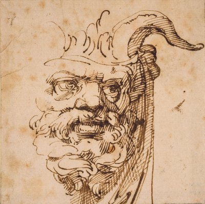 A Silvan Mask by Agostino Carracci
