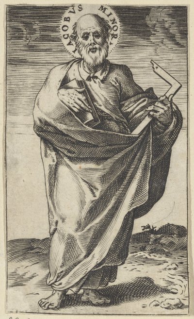 Apostle James the Lesser with Book and Square by Agostino Carracci