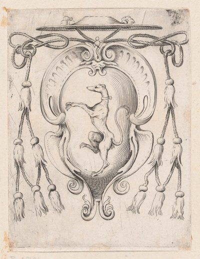 Coat of Arms of a Cardinal of the Sampieri Family by Agostino Carracci
