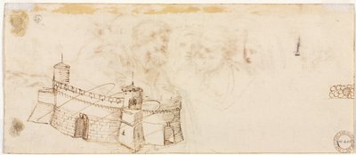 Crenelated Fortress by Agostino Carracci