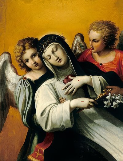 The Ecstasy of Saint Catherine by Agostino Carracci