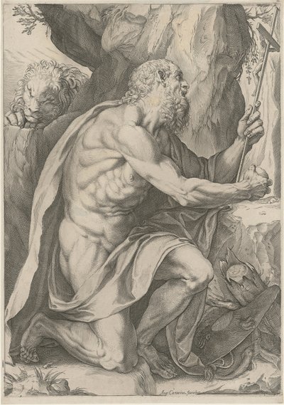 Saint Jerome by Agostino Carracci