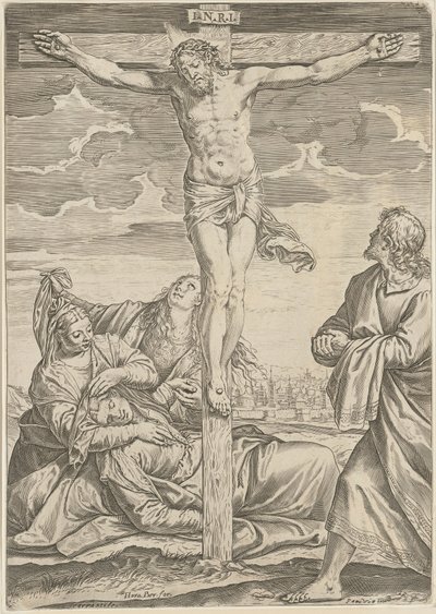 Crucifixion by Agostino Carracci