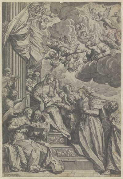 Mystical Marriage of Saint Catherine by Agostino Carracci