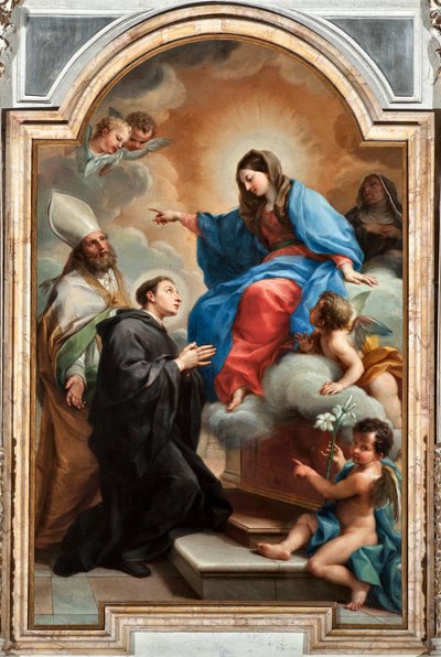 The Virgin with Saint Nicholas of Tolentino by Agostino Masucci