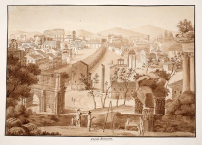 Forum Romanum, 1833 by Agostino Tofanelli