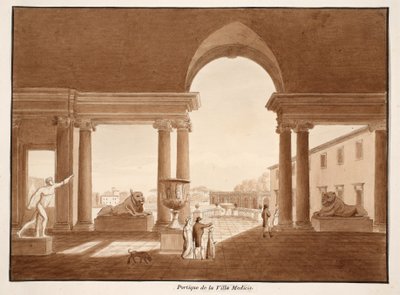 Portico of the Villa Medici, 1833 by Agostino Tofanelli