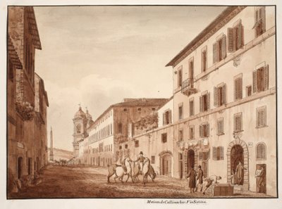 The House of Callimachus, Via Sistina, 1833 by Agostino Tofanelli