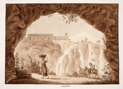 The Waterfalls at Tivoli, 1833 by Agostino Tofanelli
