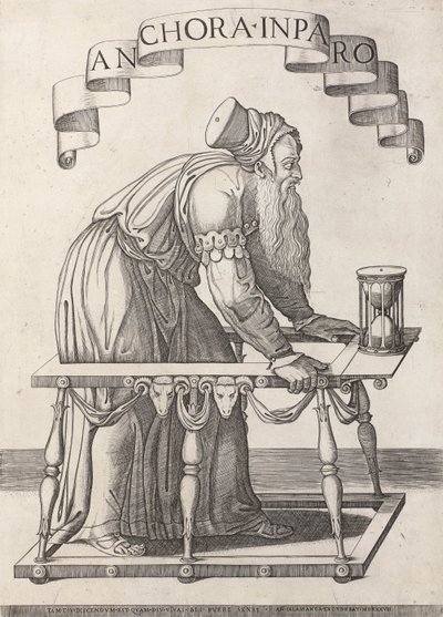Allegory of Old Age (Anchora Inparo) by Agostino Veneziano (attributed to)