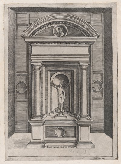 Speculum Romanae Magnificentiae: The Altar of Jupiter in the Oldest Temple on the Capitoline Hill by Agostino Veneziano.