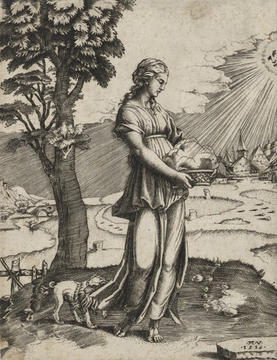 The Cumaean Sybil, 1516 by Agostino Veneziano