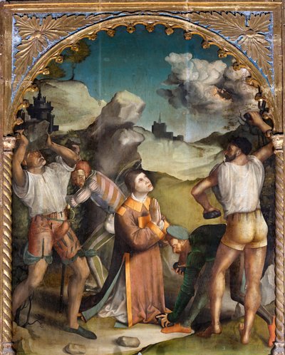 Stoning of Saint Stephen by Agostino da (attr.to) Casanova