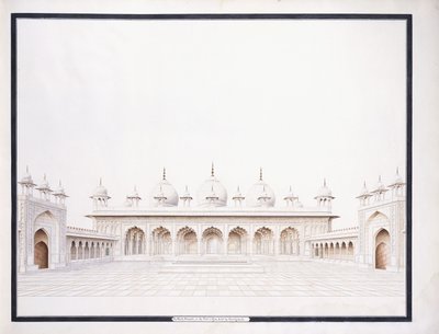 The Moti Musjid in the Fort of Agra, c. 1815 by Agra School