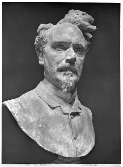 Bust of Henri Rochefort (plaster) by Aime Jules Dalou