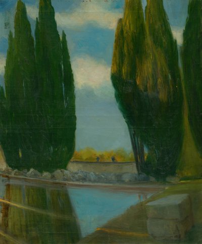 Landscape with Lake by Akos Aranyossy