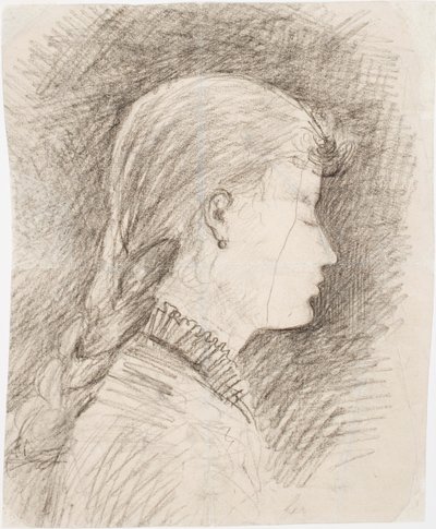 Head of a Girl (Gerda Ringbom, Later Bergroth) by Akseli Gallen-Kallela