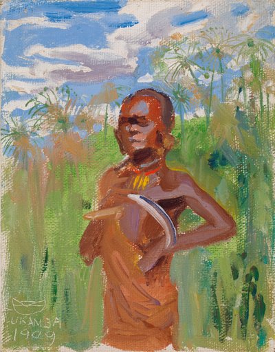 Kikuyu in Papyrus Reeds by Akseli Gallen-Kallela