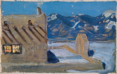 Taos Home in Moonlight by Akseli Gallen-Kallela