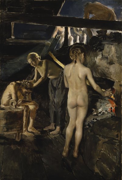 In the Sauna by Akseli Gallen Kallela