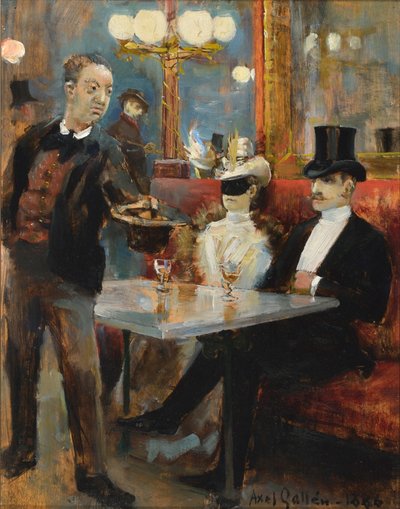 In a Café in Paris by Akseli Valdemar Gallen-Kallela