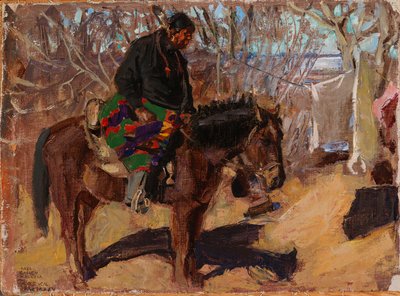 Native American on Horseback by Akseli Valdemar Gallen-Kallela