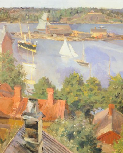 North Harbor, Helsinki (detail) by Akseli Valdemar Gallen Kallela