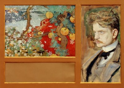 A Saga - Fantastic Landscape with Portrait of Jean Sibelius by Akseli Valdemar Gallen Kallela