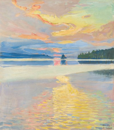 Sunset over the Lake Ruovesi, c. 1915 by Akseli Valdemar Gallen Kallela
