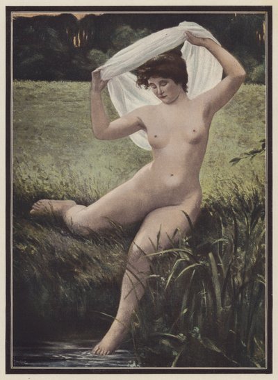 Woman bather by Albert Auguste Fourie