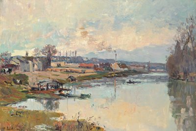 La Seine at Port Marly by Albert Charles Lebourg