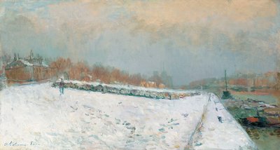 Port de Bercy, Winter by Albert Charles Lebourg