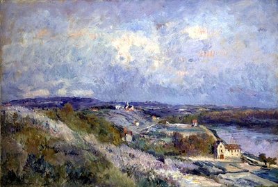 The Hills at Herblay in Spring by Albert Charles Lebourg