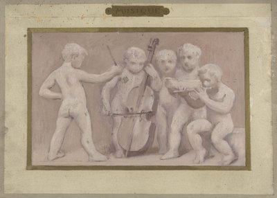 Sketch for the Salle des Fêtes at the Hôtel de Ville de Paris: Music, between 1889 and 1895 by Albert Aublet
