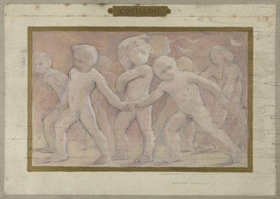 Sketch for the Salle des Fêtes at the Hôtel de Ville in Paris: Cotillons (between 1889 and 1895) by Albert Aublet