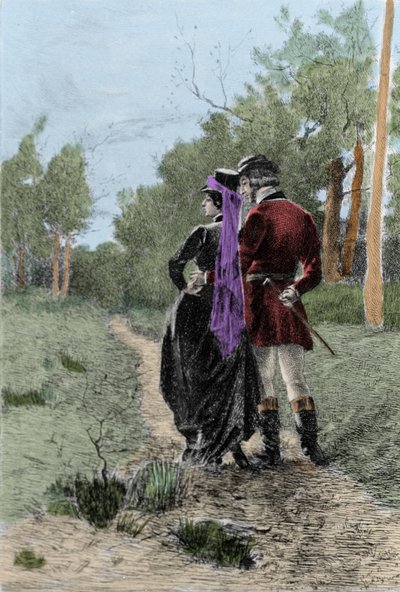 Illustration of the novel Madame Bovary by Gustave Flaubert (1821-1880). Illustration by Albert Fourie (1854-1937) by Albert Auguste Fourie