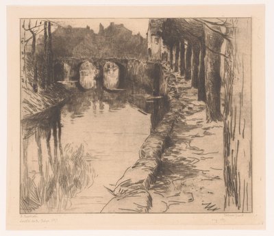 Old Bridge over a Canal in Diksmuide by Albert Baertsoen