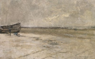 Beach, Grey Weather (Beach View in De Panne) by Albert Baertsoen