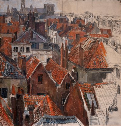 The Roofs of Ghent (Unfinished Version) by Albert Baertsoen
