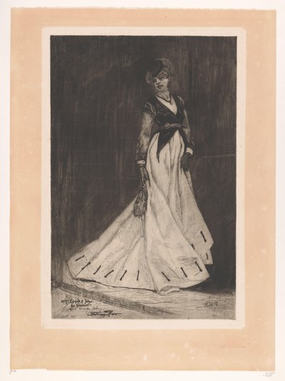 Standing Woman with Gloves and Small Hat by Albert Bertrand