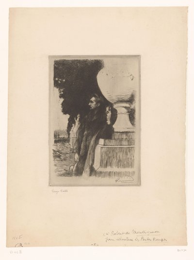 Portrait of Robert de Montesquiou by Albert Besnard (signed by artist)