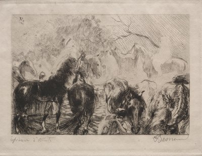Horse Market in Algiers, 1898 by Paul Albert Besnard