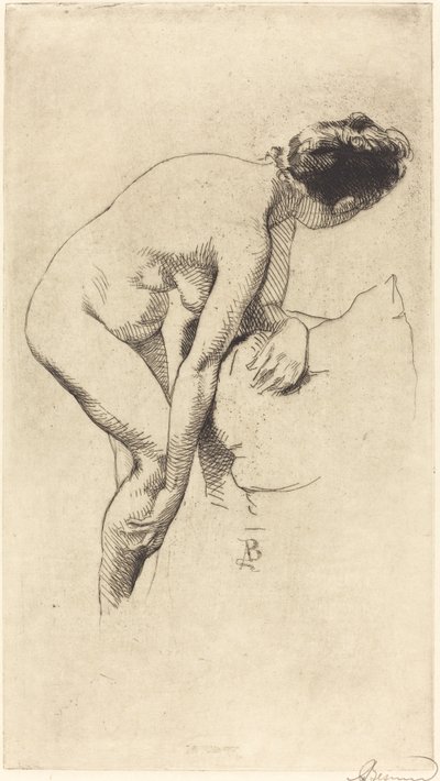Nude Holding Her Leg by Albert Besnard