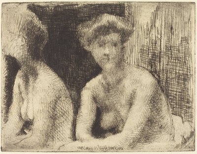 Nude Woman by a Looking Glass by Albert Besnard
