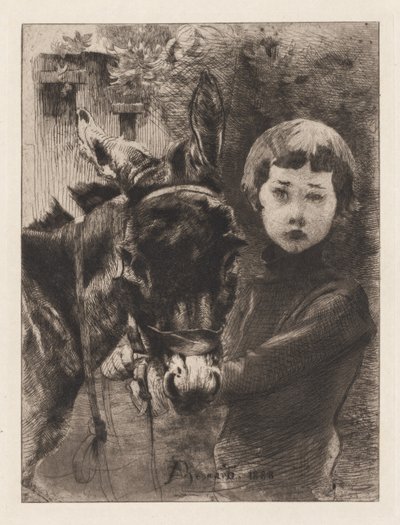 Robert Besnard and His Donkey by Paul Albert Besnard