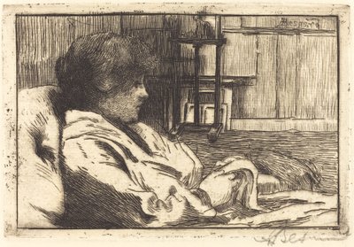 Woman Reading in the Atelier by Albert Besnard
