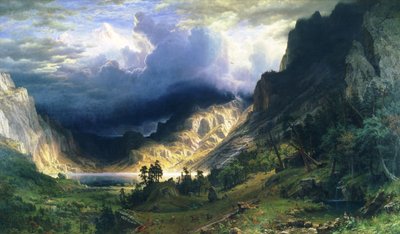 A Storm in the Rocky Mountains - Mt. Rosalie by Albert Bierstadt