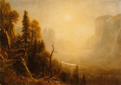 Study for Yosemite Valley, Glacier Point Trail by Albert Bierstadt