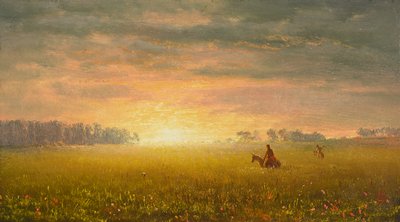 Sunset on the Prairies by Albert Bierstadt