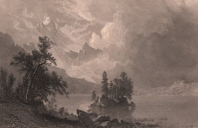 View of Lake Esther, Sierra Nevada, California, United States, Steel Engraving by Robert Hinshelwood after Painting by Albert Bierstadt by Albert Bierstadt